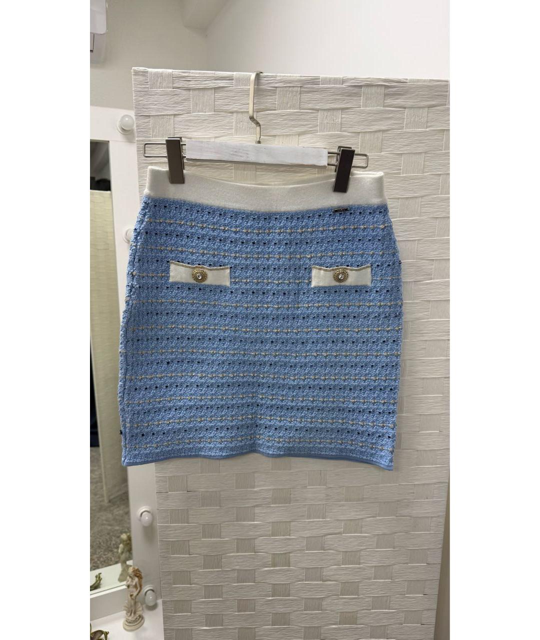 LIU JO Голубой хлопко-эластановый костюм с юбками, фото 2