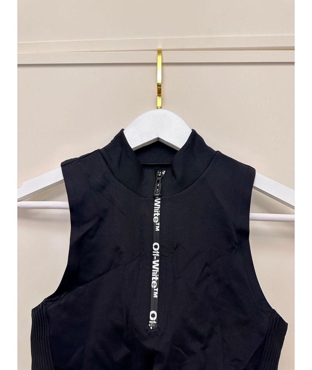 OFF-WHITE Черная полиамидовая майка, фото 3