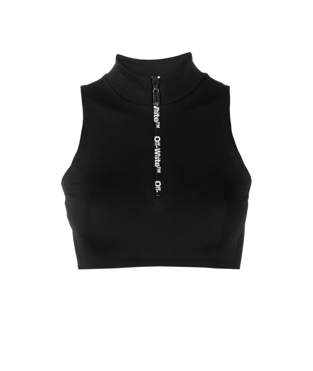 OFF-WHITE Черная полиамидовая майка, фото 7