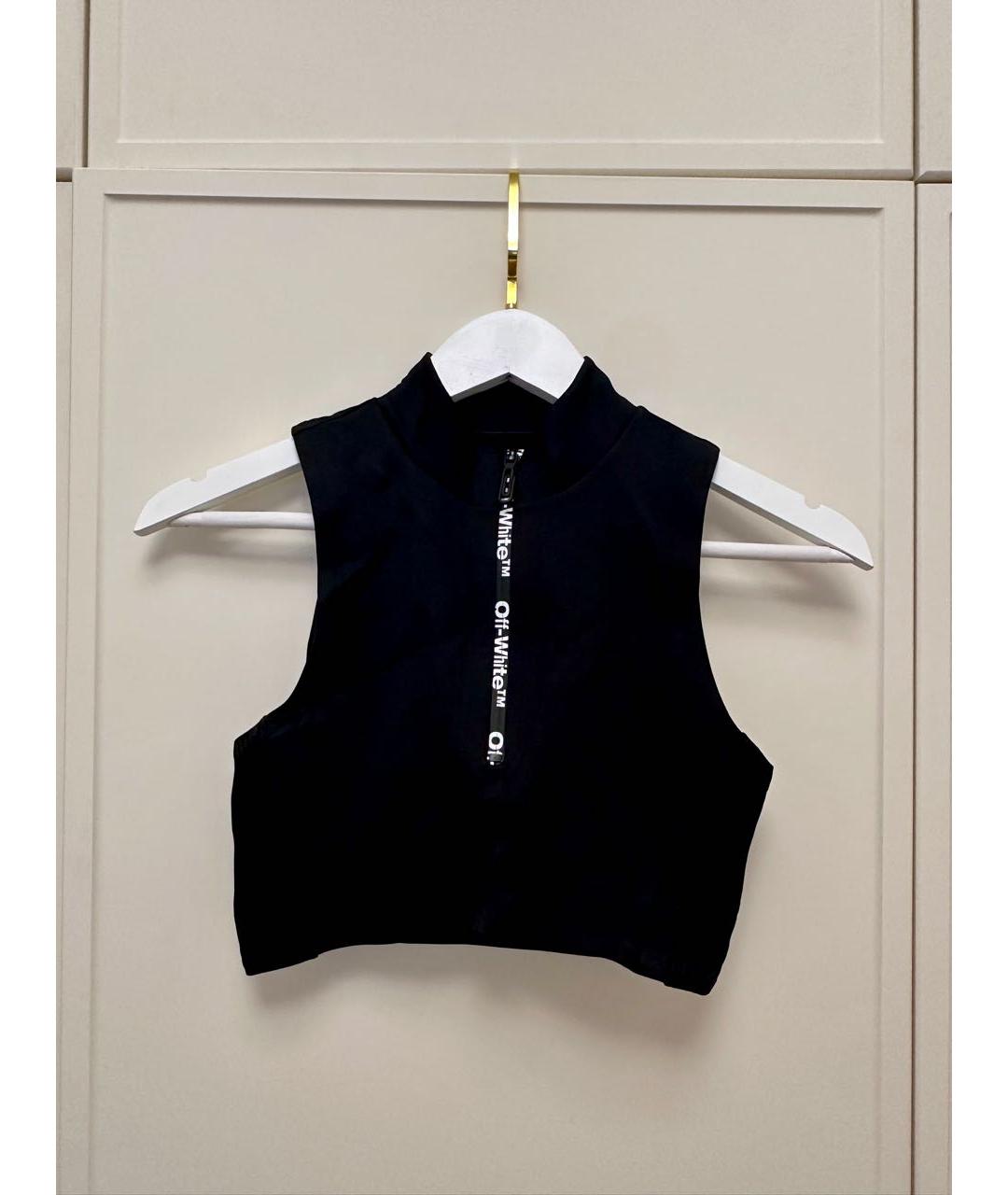 OFF-WHITE Черная полиамидовая майка, фото 2