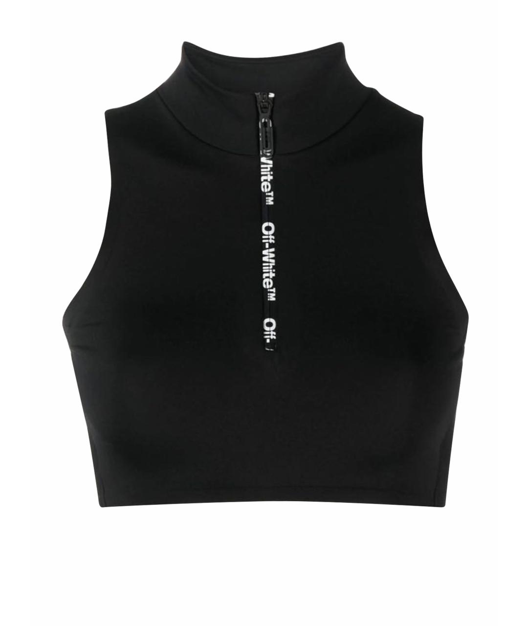 OFF-WHITE Черная полиамидовая майка, фото 1