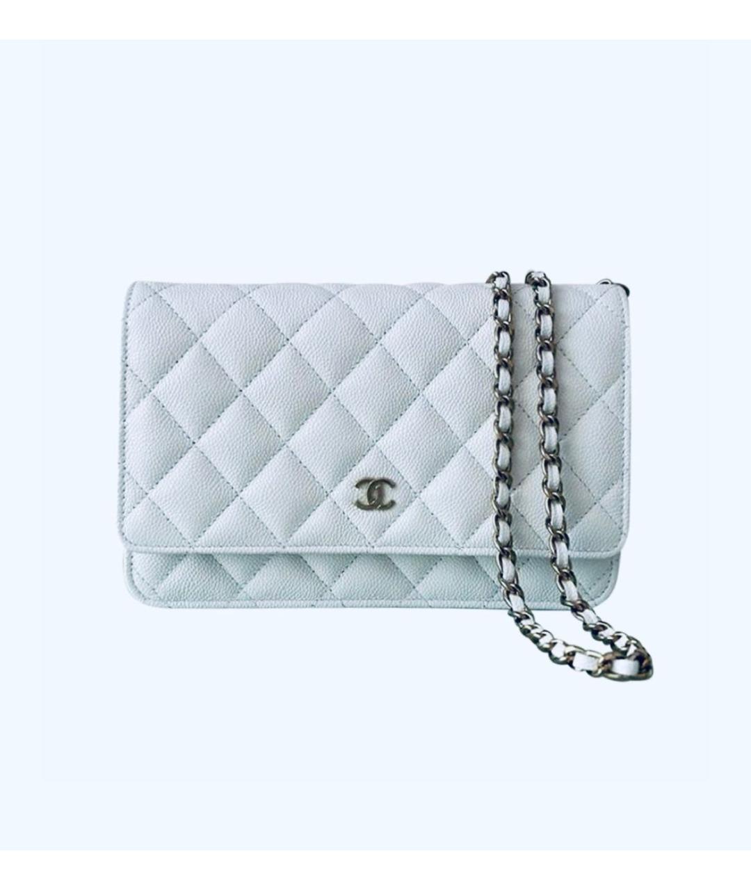 CHANEL Белая кожаная сумка через плечо, фото 9