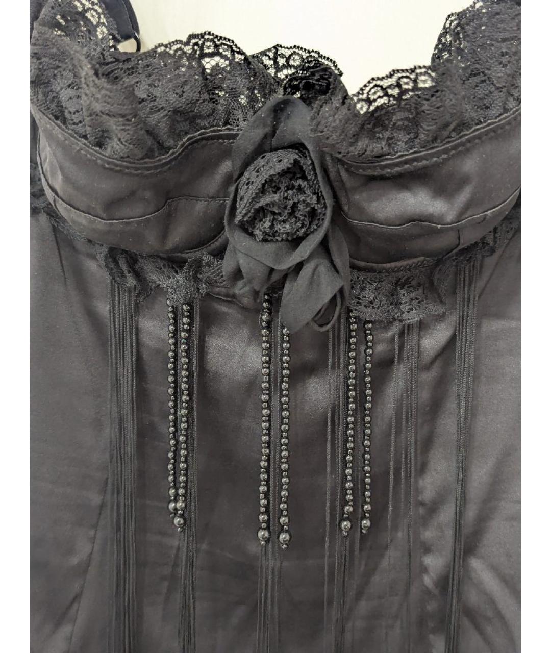 DOLCE&GABBANA Черный шелковый корсет, фото 4