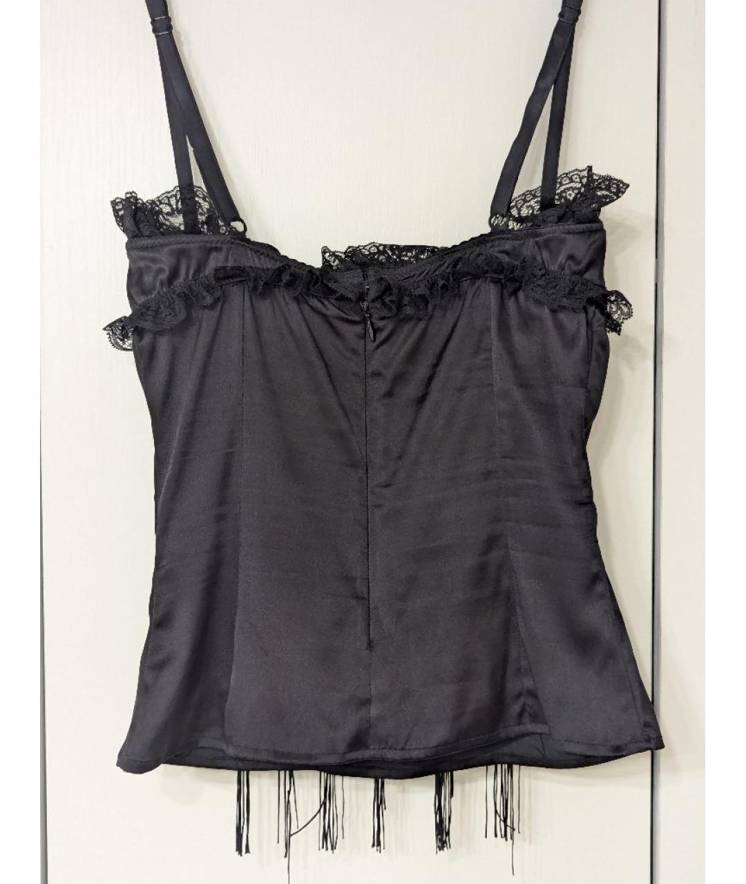 DOLCE&GABBANA Черный шелковый корсет, фото 2