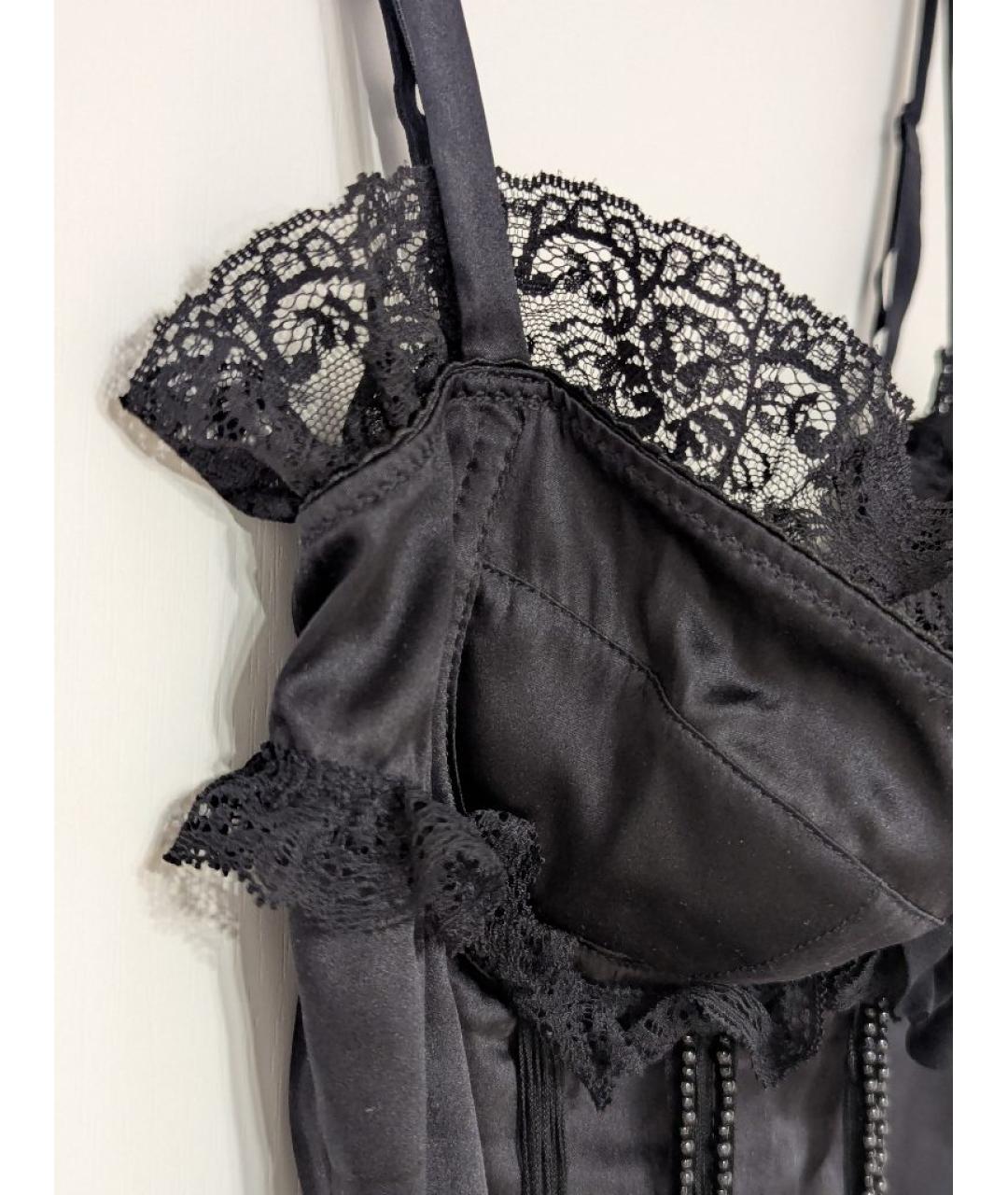 DOLCE&GABBANA Черный шелковый корсет, фото 5