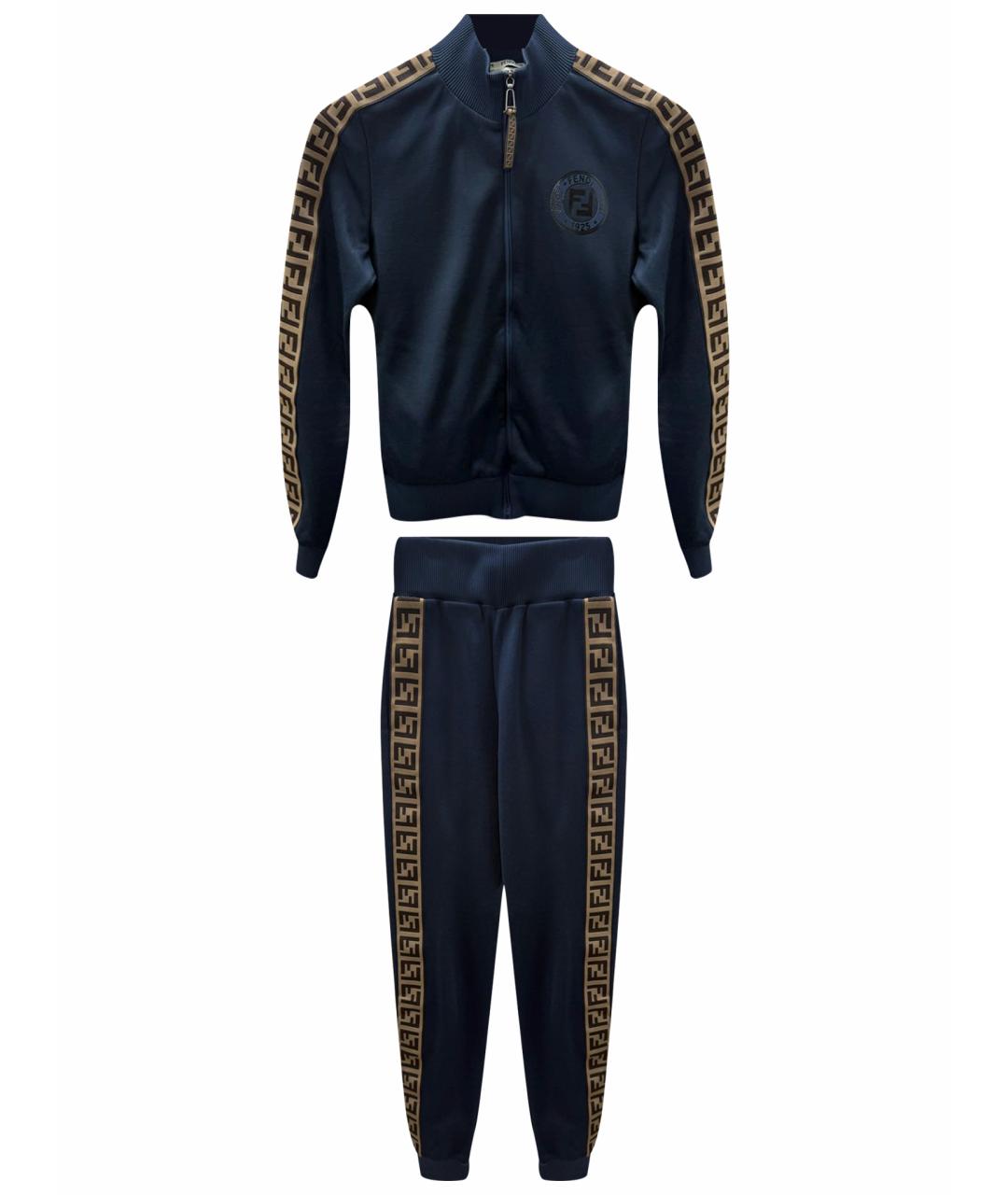FENDI Темно-синий костюм с брюками, фото 1