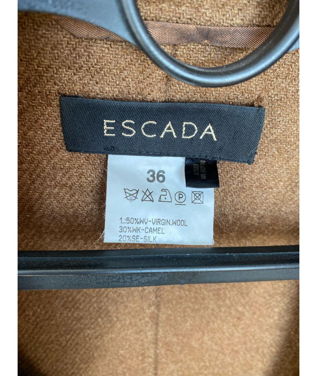 ESCADA Горчичный шерстяной жакет/пиджак, фото 3