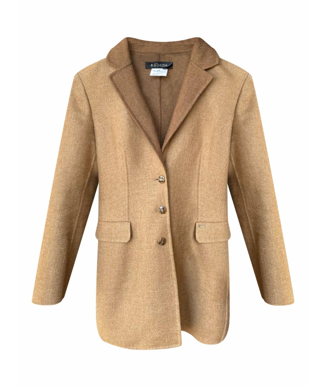 ESCADA Горчичный шерстяной жакет/пиджак, фото 1