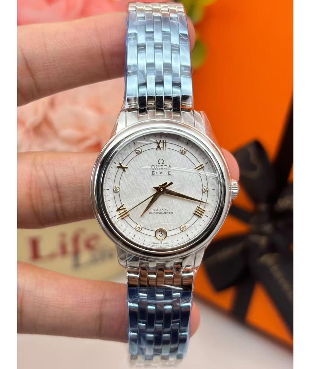 OMEGA Серебряные часы, фото 3