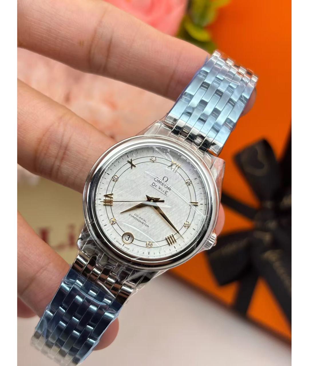 OMEGA Серебряные часы, фото 4