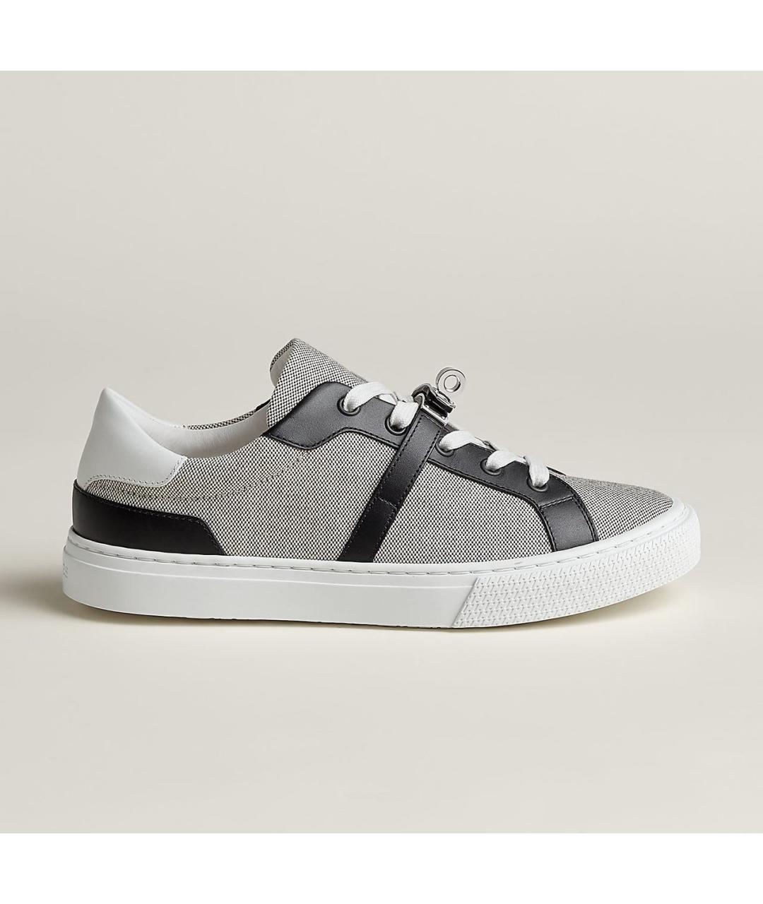 HERMES Серые кеды, фото 3