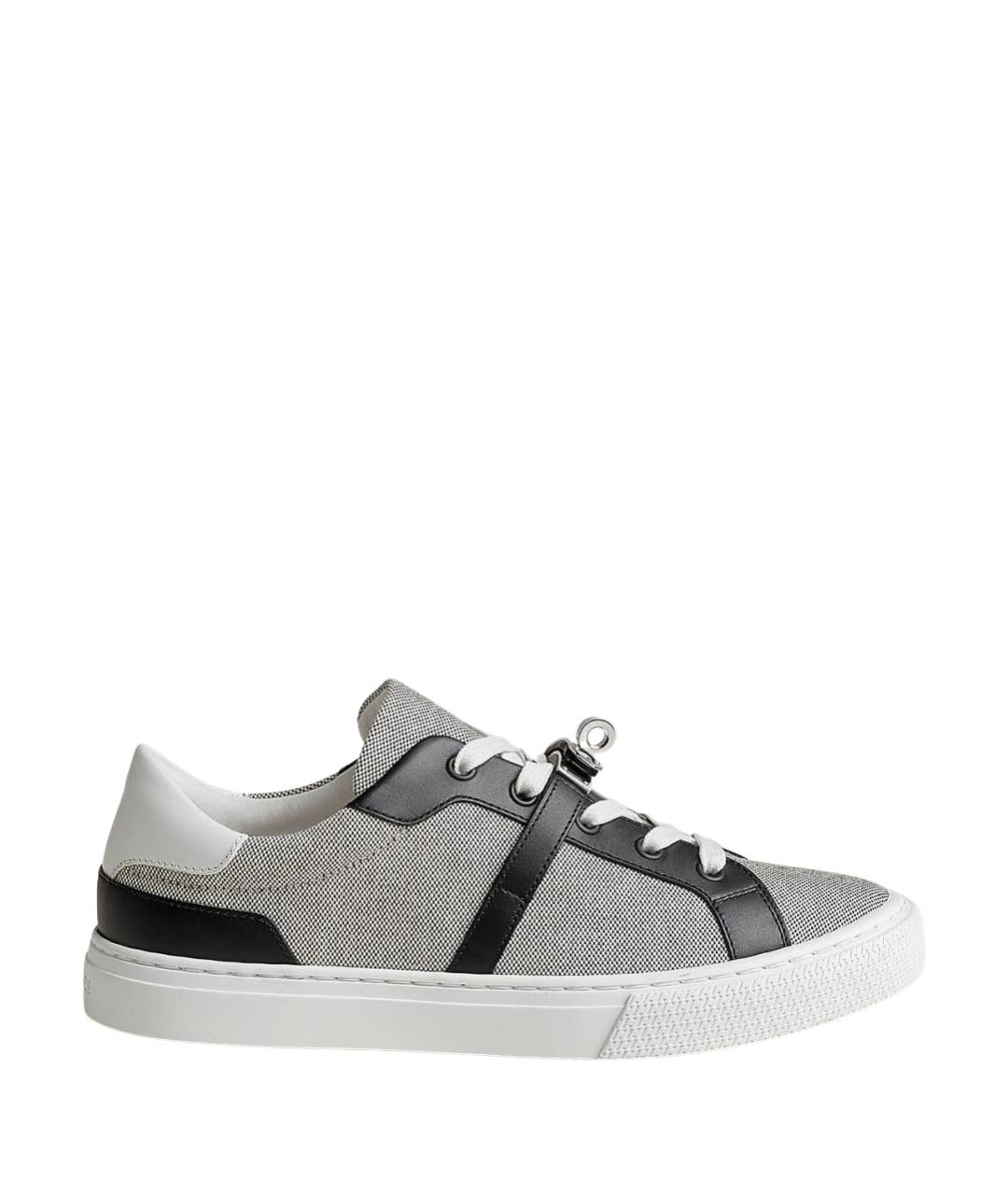 HERMES Серые кеды, фото 1