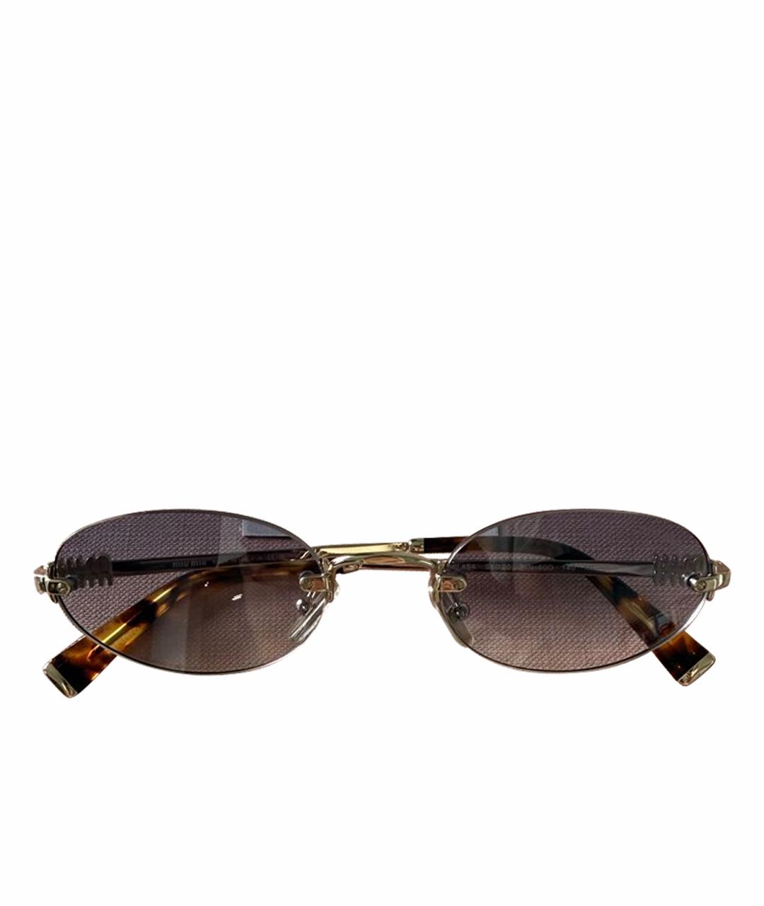 MIU MIU Голубые металлические солнцезащитные очки, фото 1