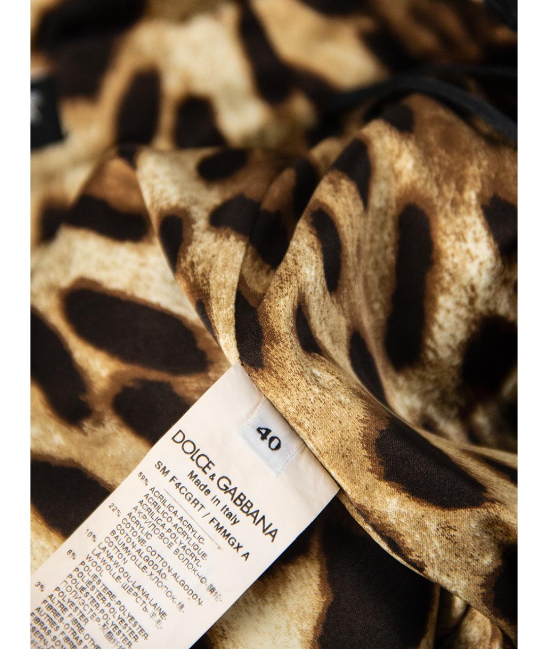 DOLCE&GABBANA Черная твидовая юбка мини, фото 3