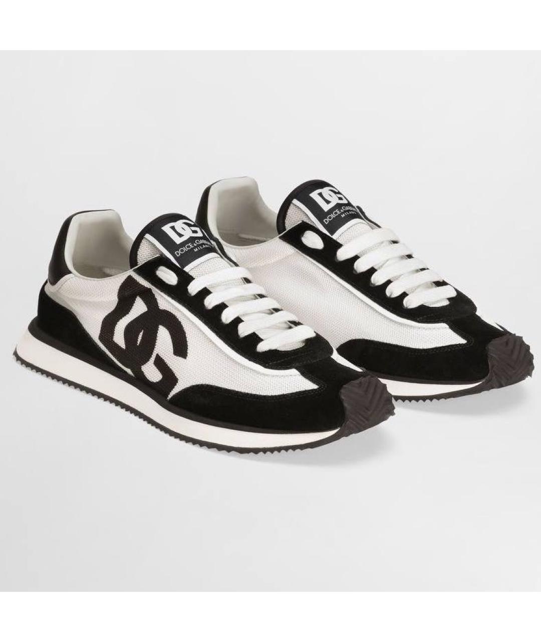 DOLCE&GABBANA Мульти текстильные низкие кроссовки / кеды, фото 2