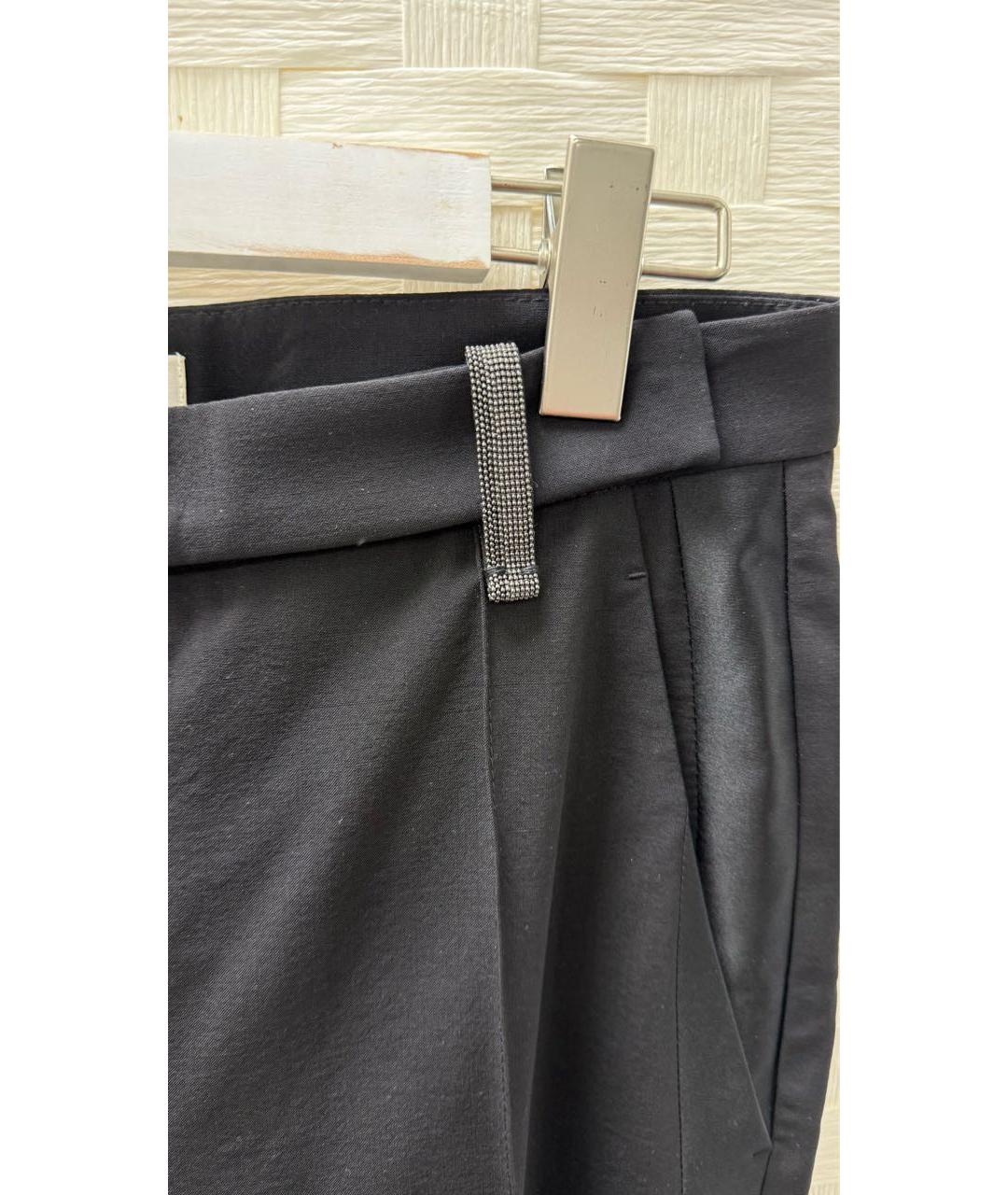 BRUNELLO CUCINELLI Черные шерстяные брюки узкие, фото 4
