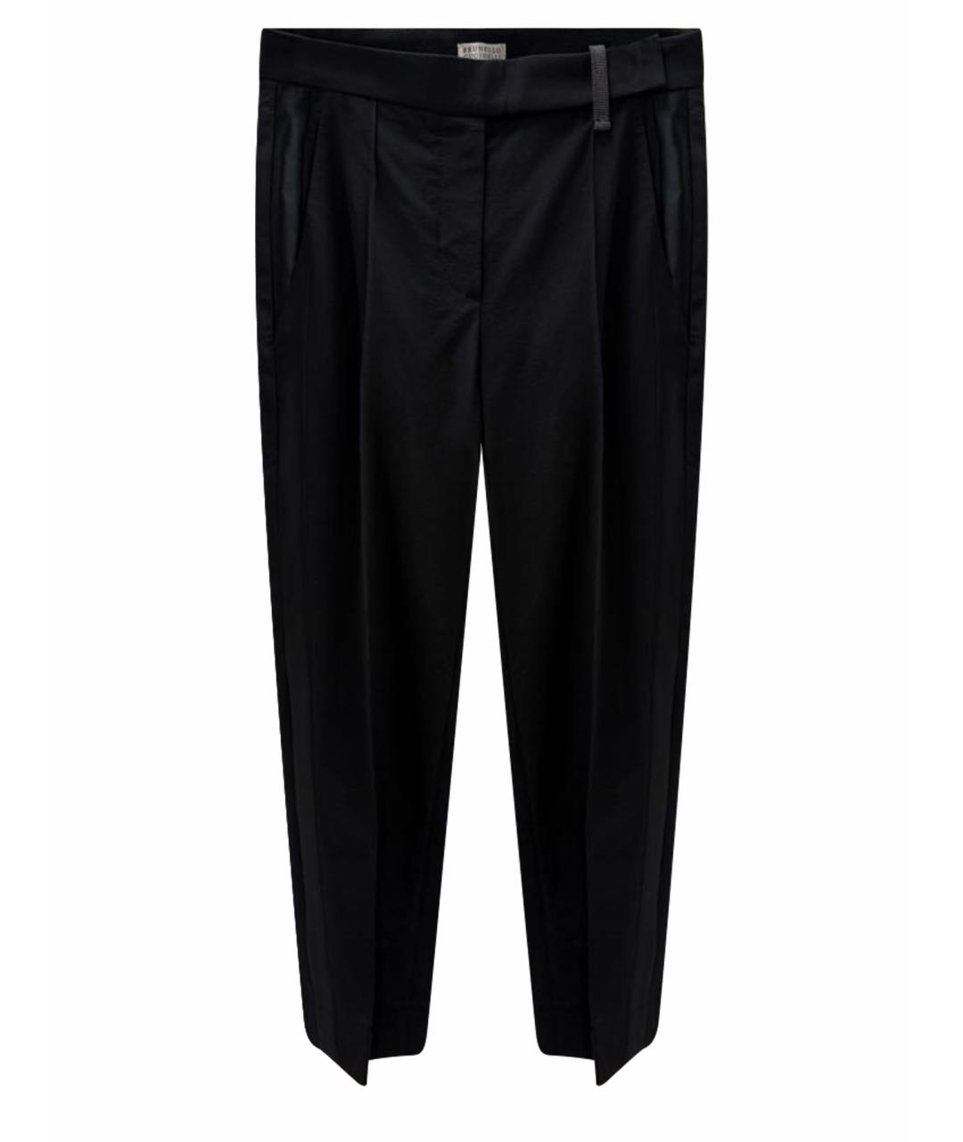 BRUNELLO CUCINELLI Черные шерстяные брюки узкие, фото 1