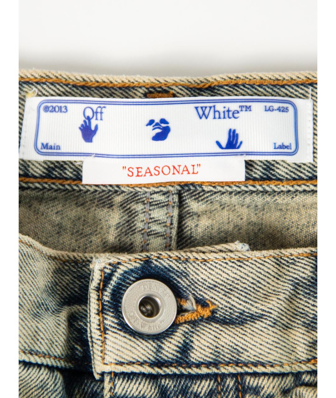 OFF-WHITE Серые деним шорты, фото 3