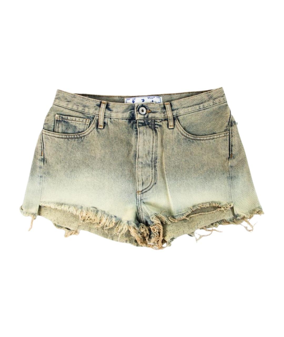 OFF-WHITE Серые деним шорты, фото 1