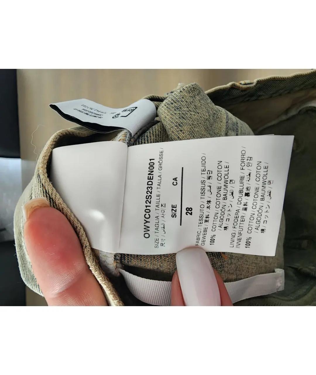 OFF-WHITE Серые деним шорты, фото 7