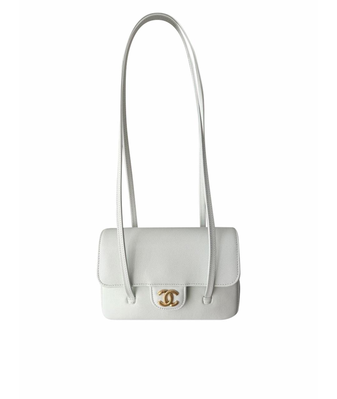 CHANEL Голубая кожаная сумка через плечо, фото 1