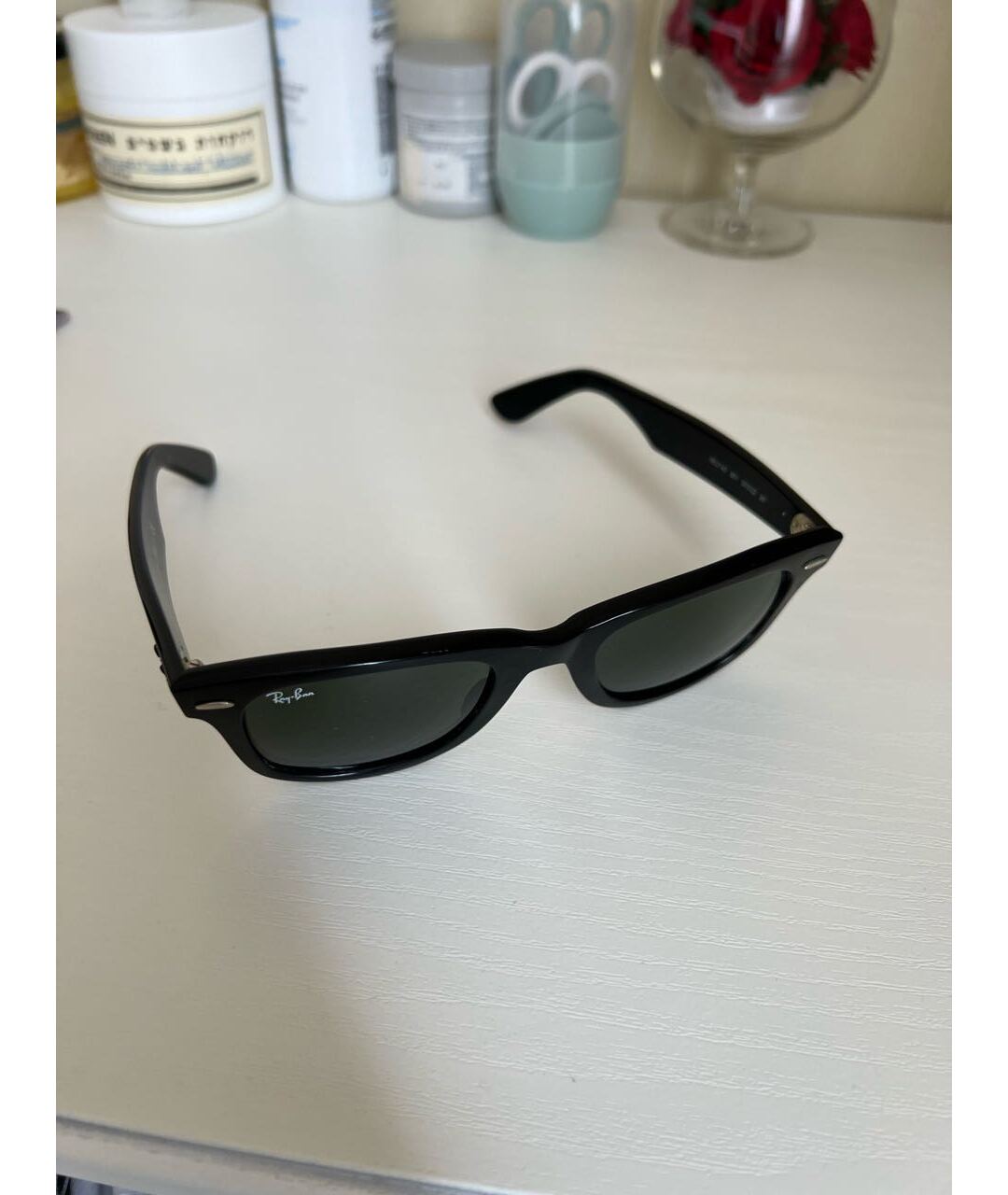RAY BAN Черные пластиковые солнцезащитные очки, фото 7