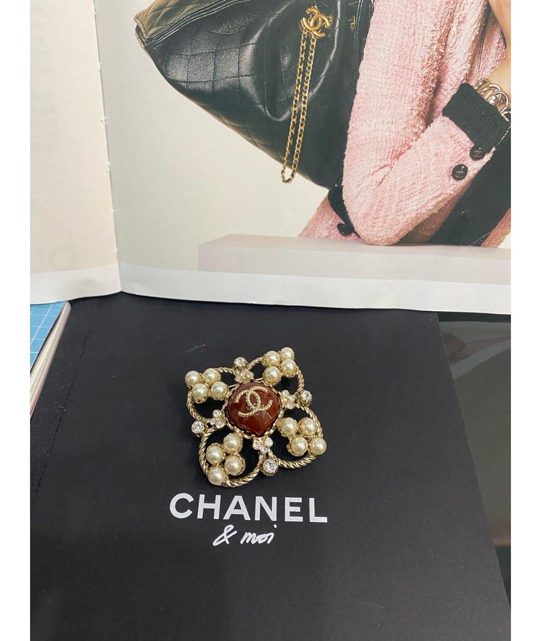CHANEL Золотая булавка / брошь, фото 3