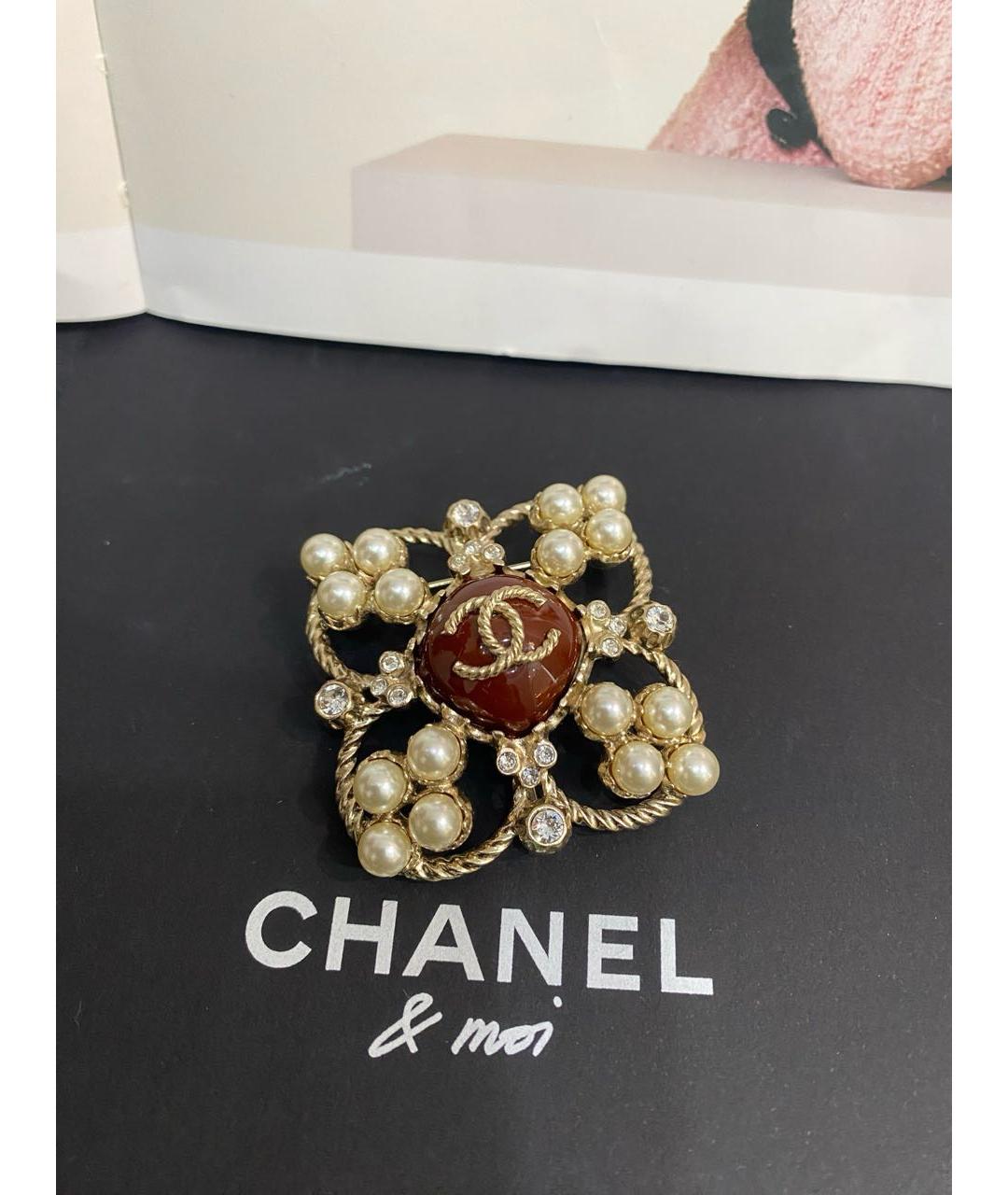 CHANEL Золотая булавка / брошь, фото 5
