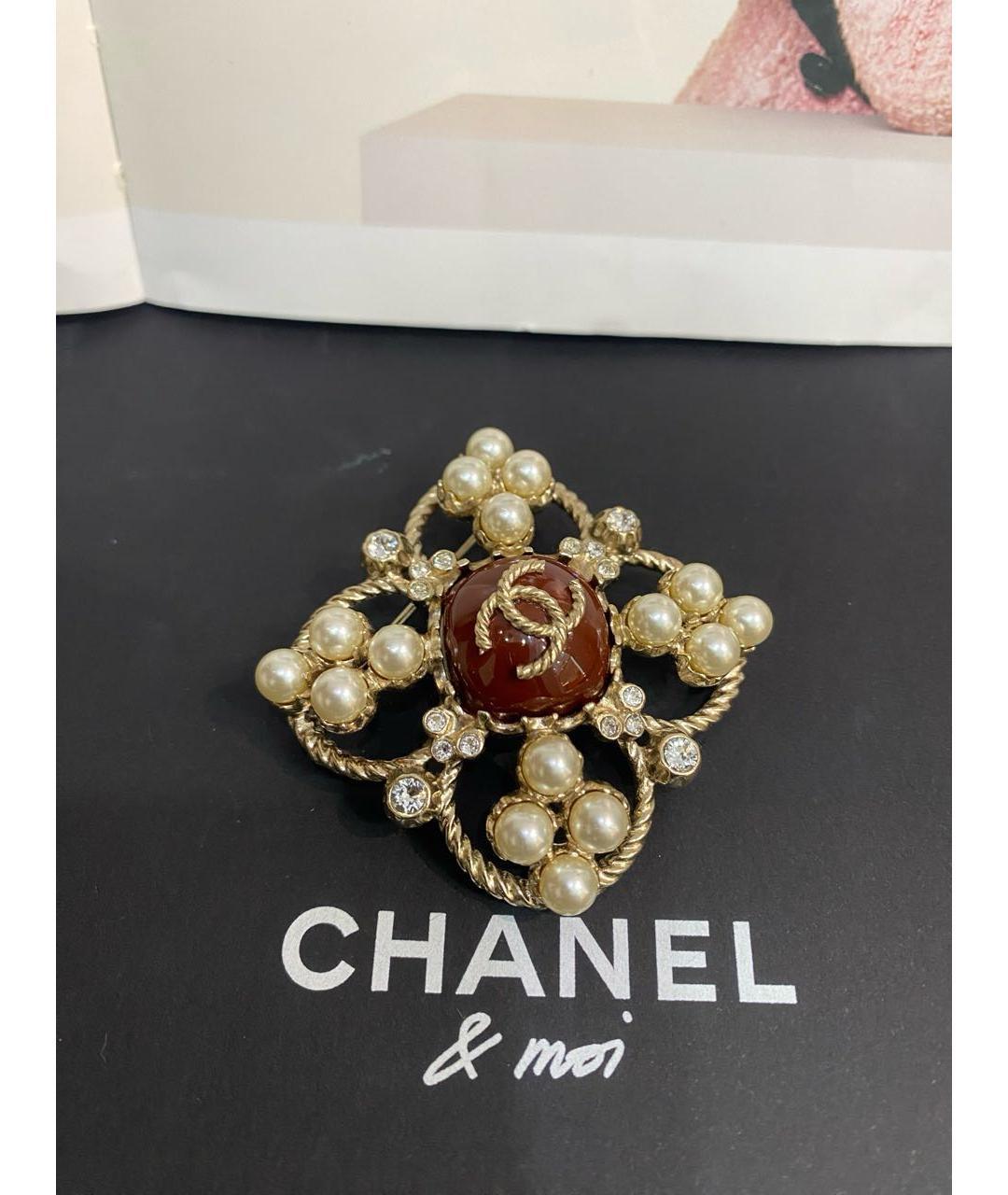 CHANEL Золотая булавка / брошь, фото 2