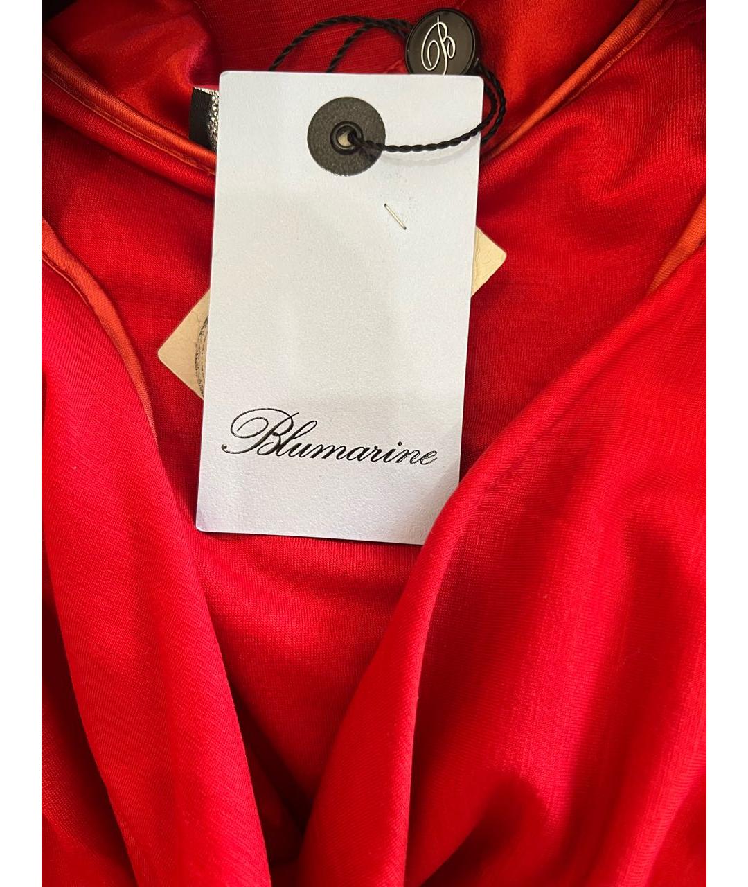 MISS BLUMARINE Красное вискозное платье, фото 4