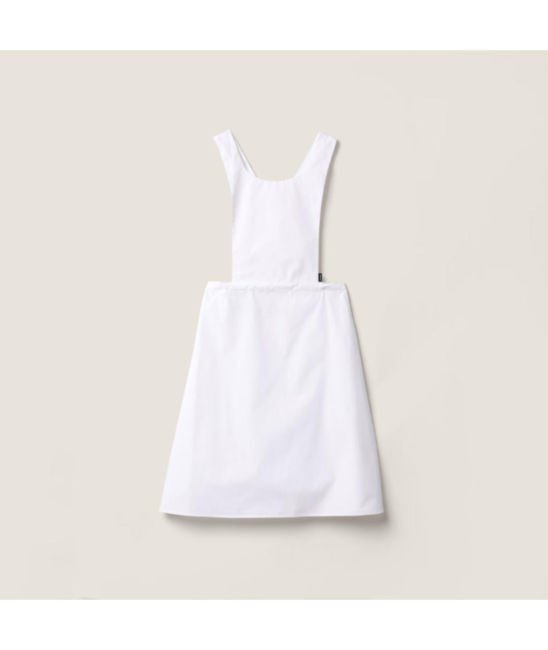 MIU MIU Белый хлопковый сарафан, фото 5