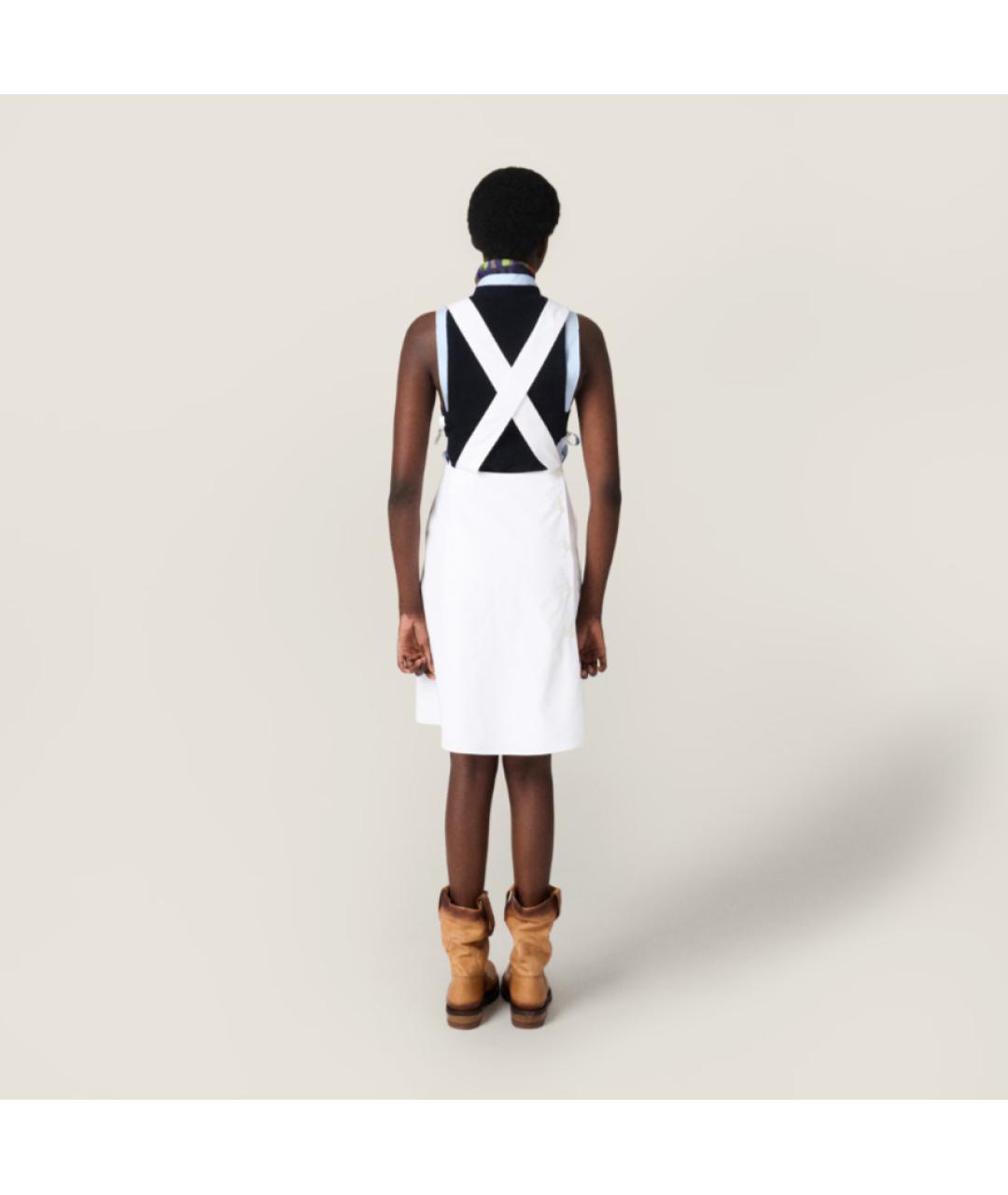 MIU MIU Белый хлопковый сарафан, фото 3