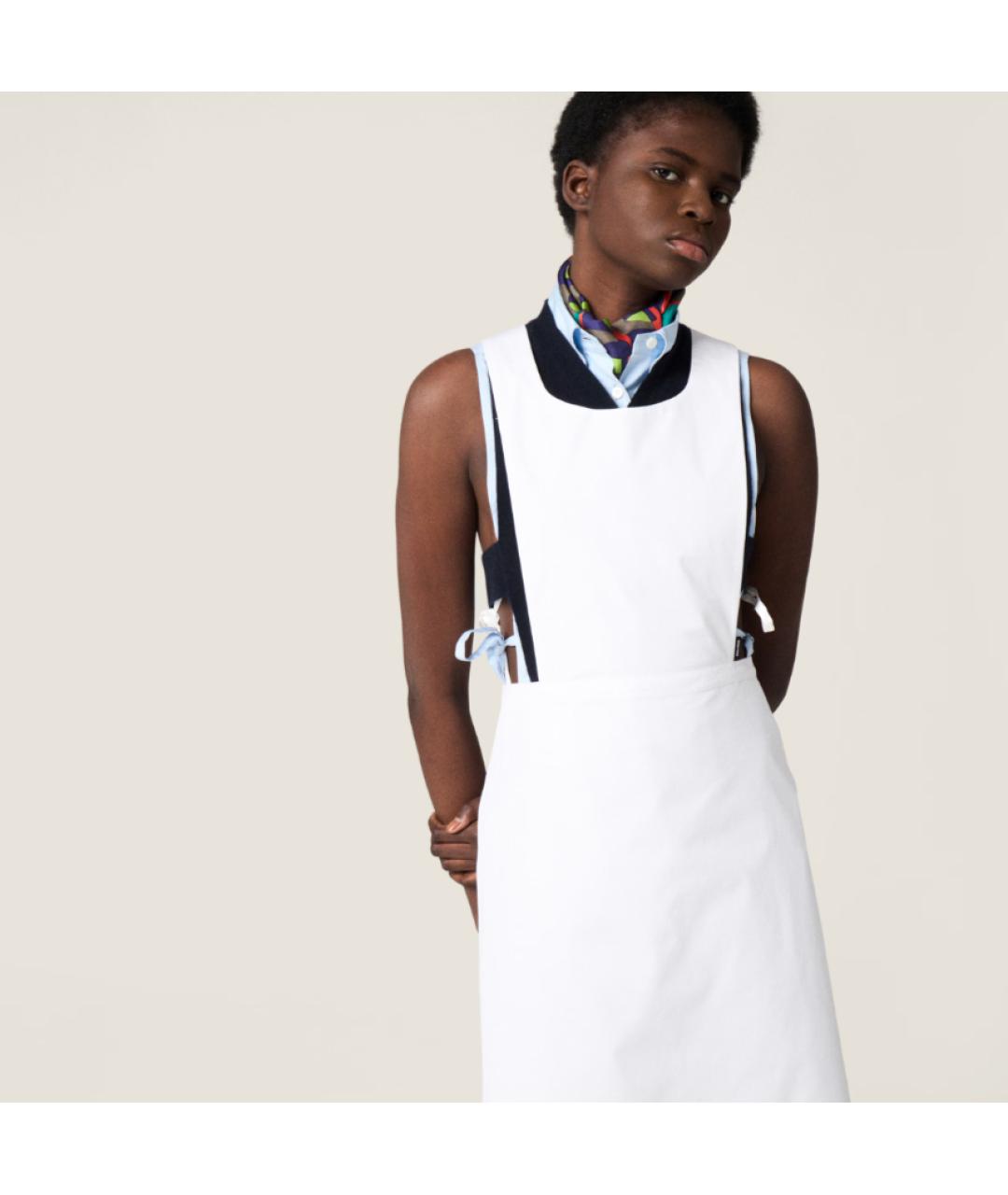 MIU MIU Белый хлопковый сарафан, фото 2