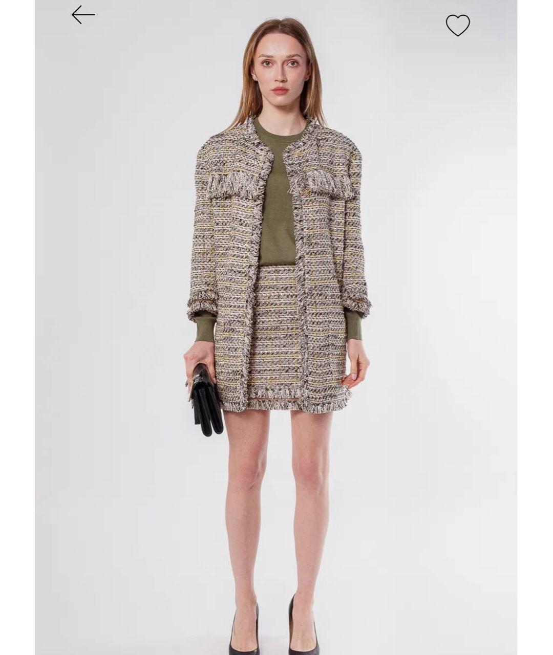 PATRIZIA PEPE Мульти твидовое пальто, фото 5