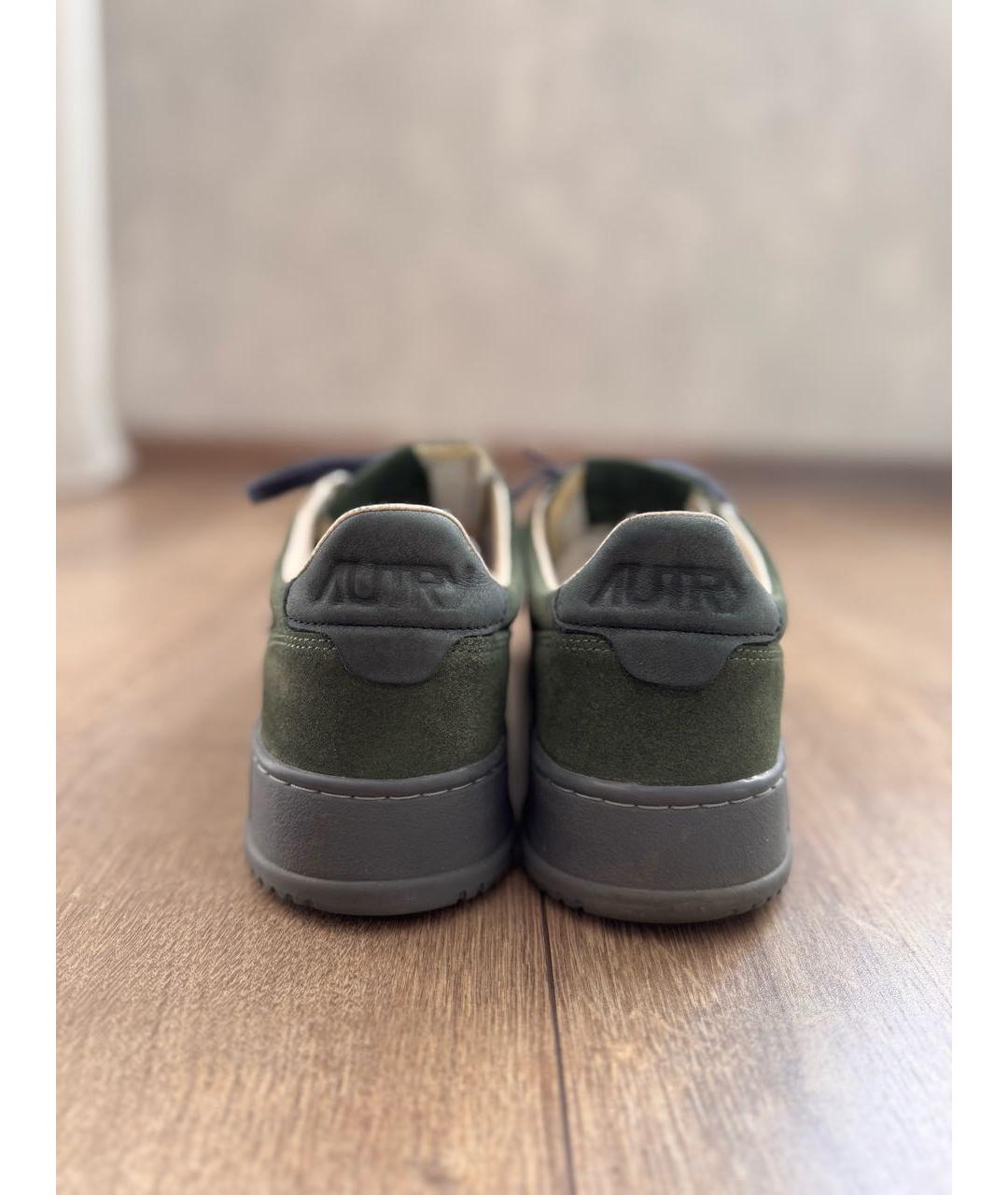 AUTRY Хаки замшевые низкие кроссовки / кеды, фото 4