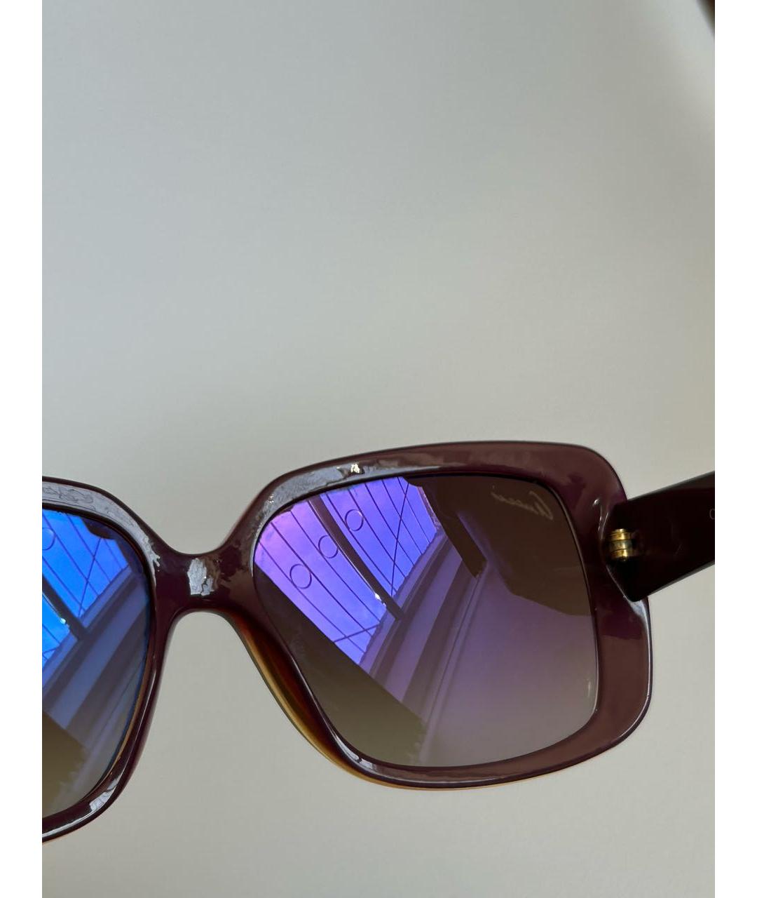 GUCCI Коричневые пластиковые солнцезащитные очки, фото 7