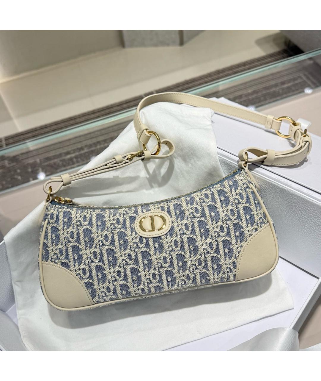 CHRISTIAN DIOR Голубая сумка через плечо, фото 2