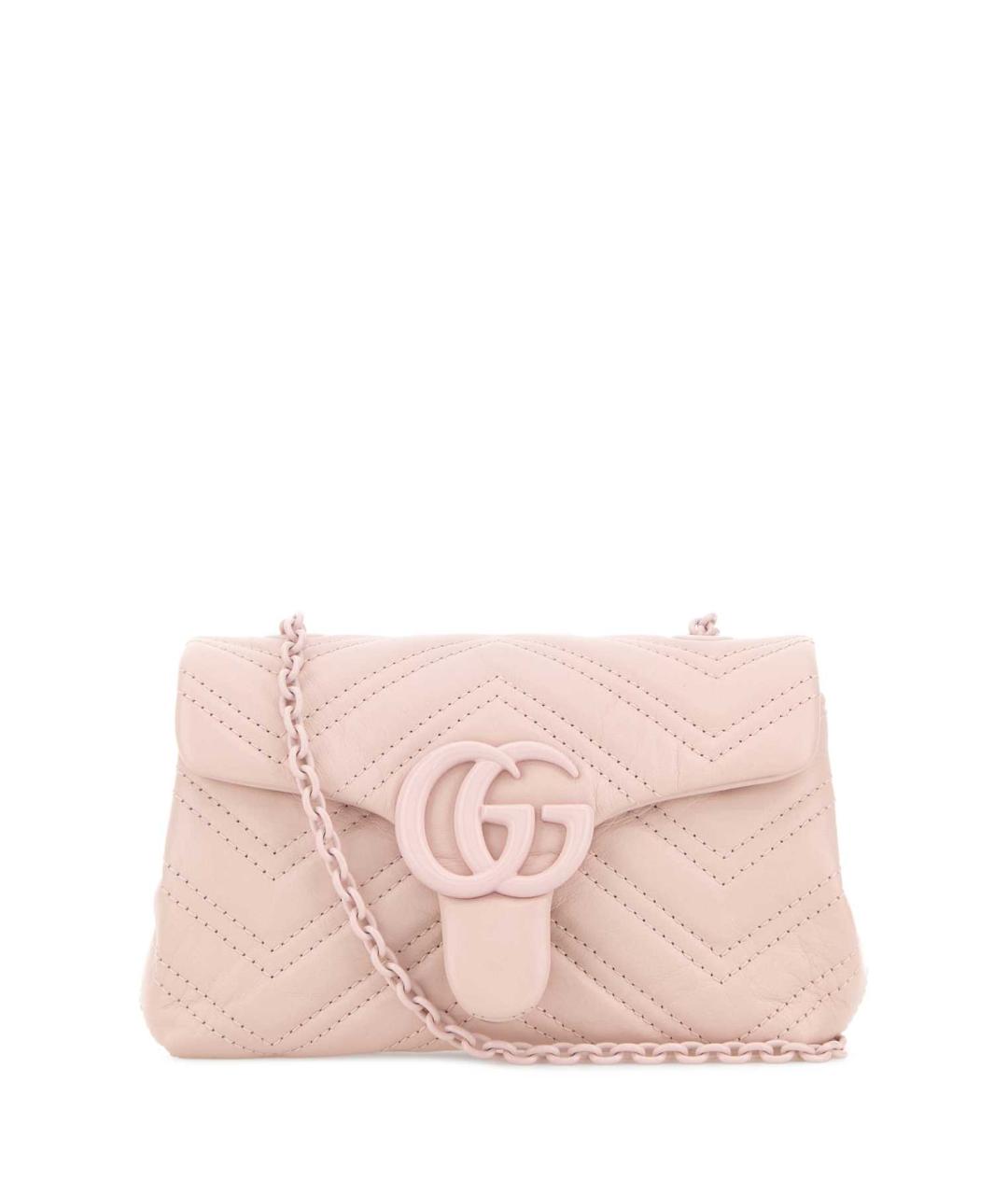 GUCCI Розовая кожаная сумка через плечо, фото 1