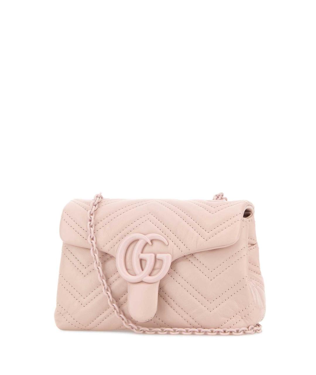 GUCCI Розовая кожаная сумка через плечо, фото 2