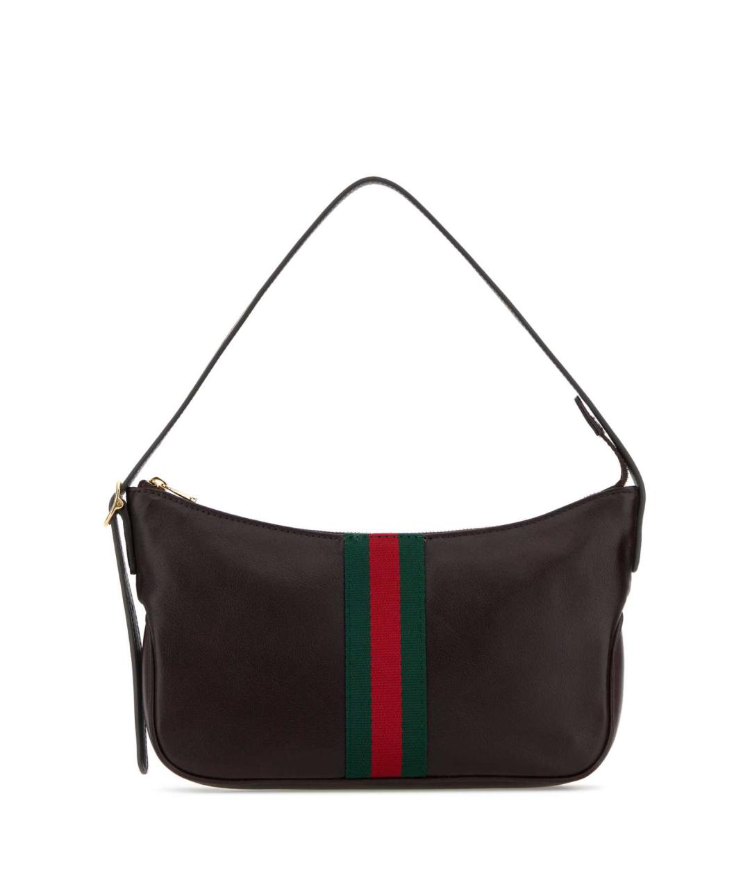 GUCCI Коричневая кожаная сумка на плечо, фото 1