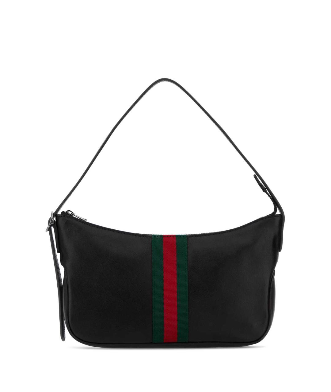 GUCCI Черная кожаная сумка на плечо, фото 1