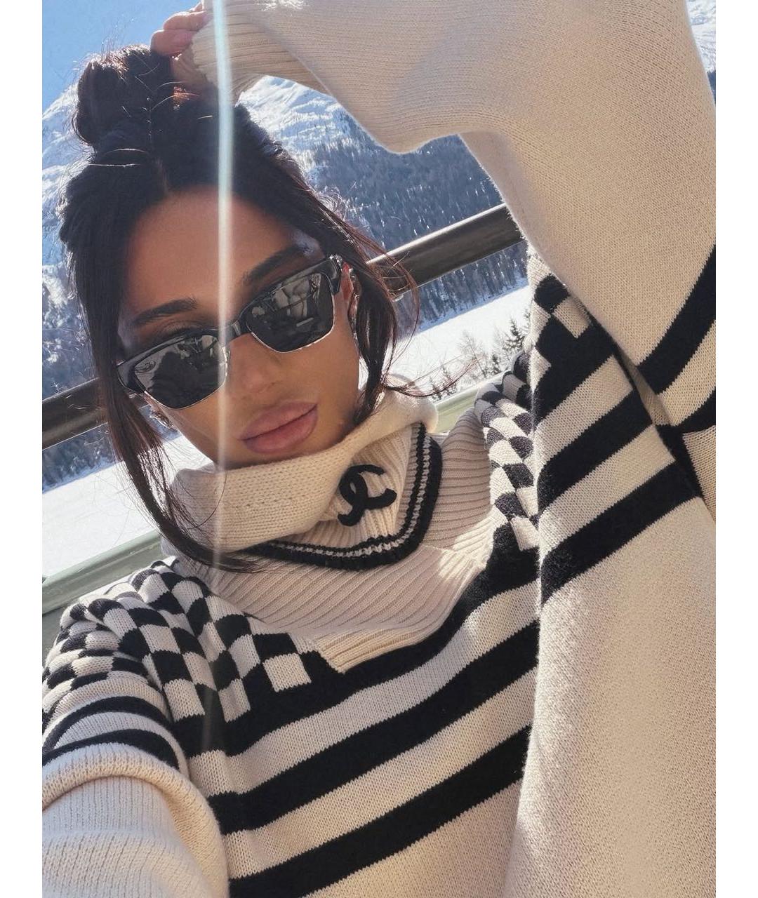 CHANEL Антрацитовые пластиковые солнцезащитные очки, фото 5