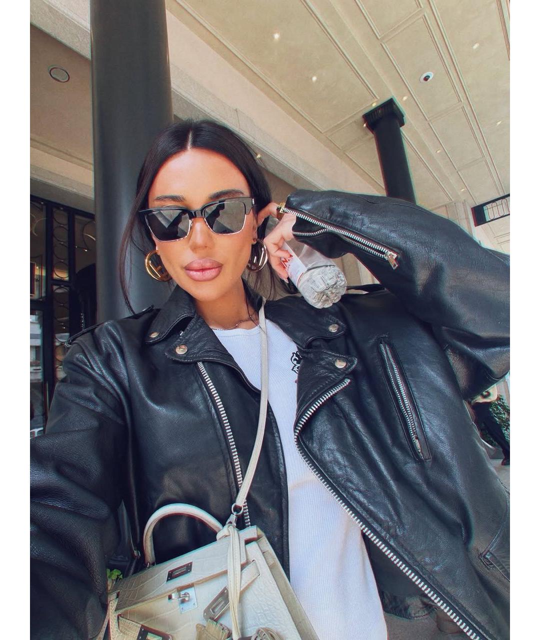 CHANEL Антрацитовые пластиковые солнцезащитные очки, фото 6