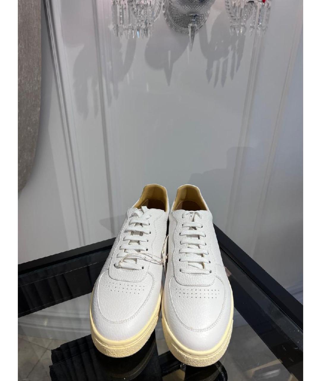 BRUNELLO CUCINELLI Белые кожаные низкие кроссовки / кеды, фото 2