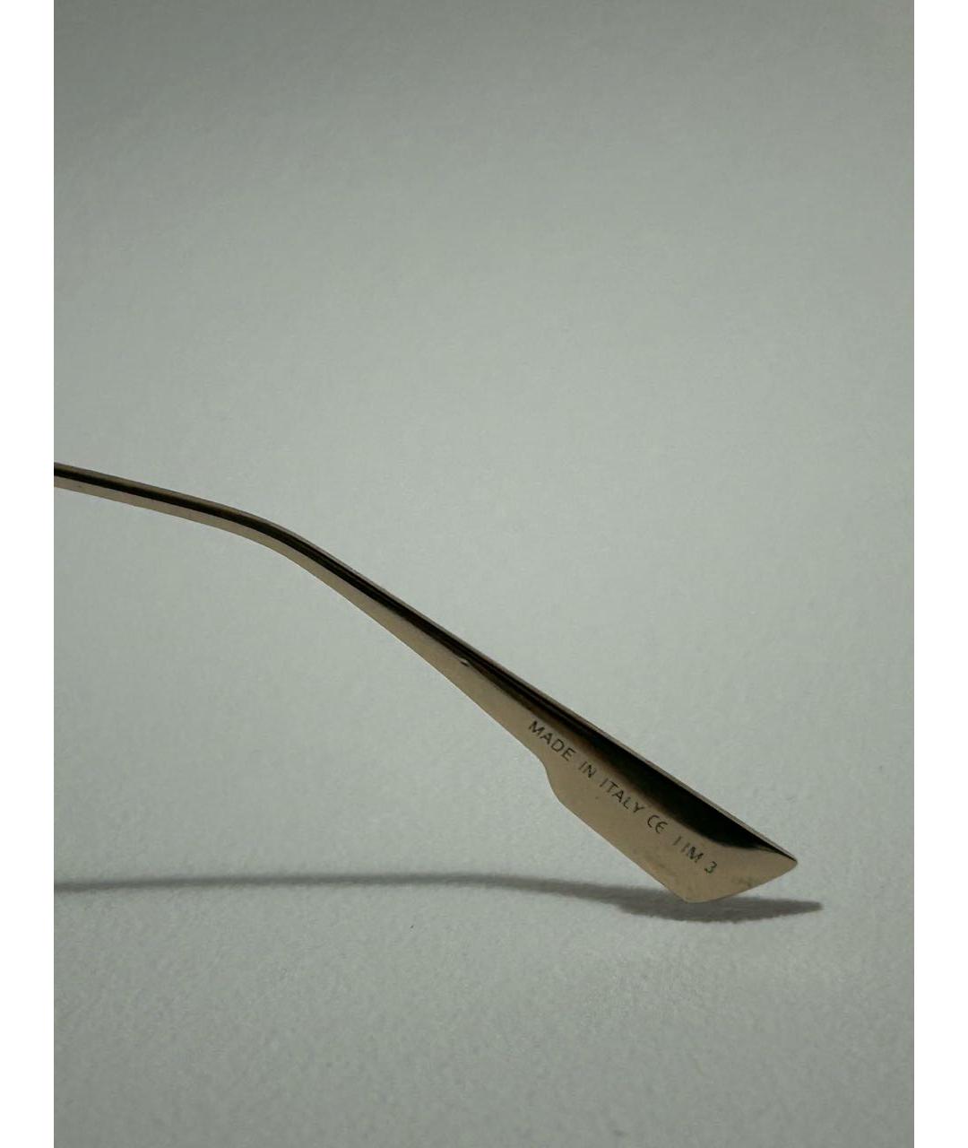 CHRISTIAN DIOR Золотые металлические солнцезащитные очки, фото 6