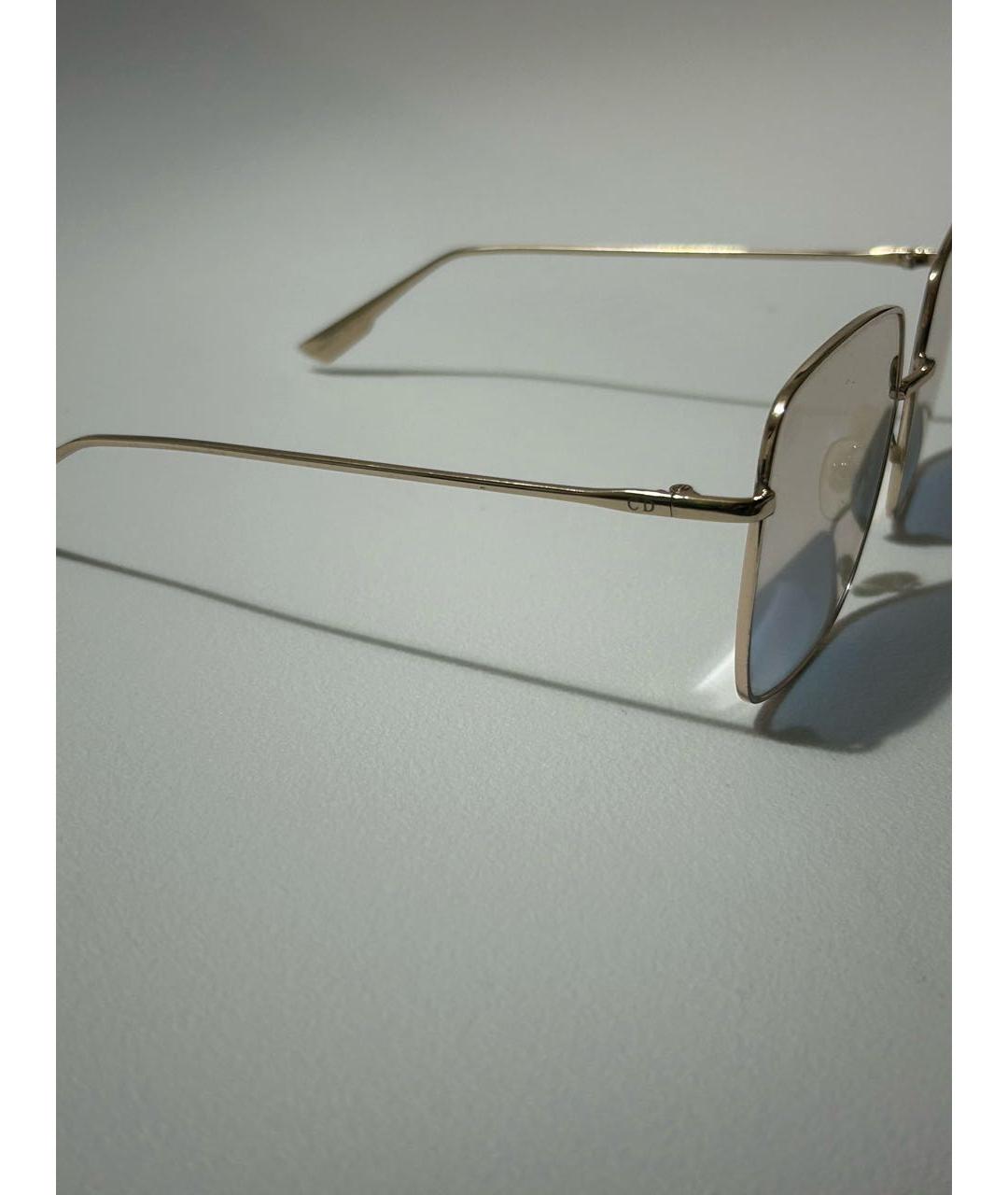 CHRISTIAN DIOR Золотые металлические солнцезащитные очки, фото 5