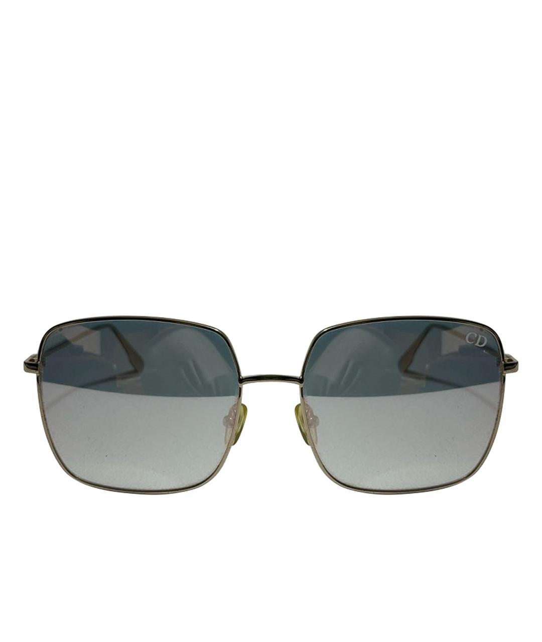 CHRISTIAN DIOR Золотые металлические солнцезащитные очки, фото 1