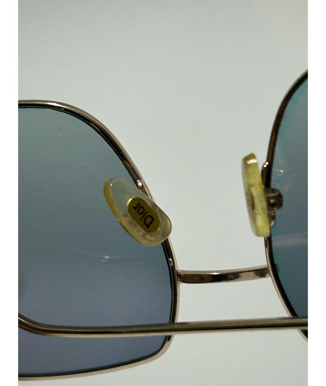 CHRISTIAN DIOR Золотые металлические солнцезащитные очки, фото 4