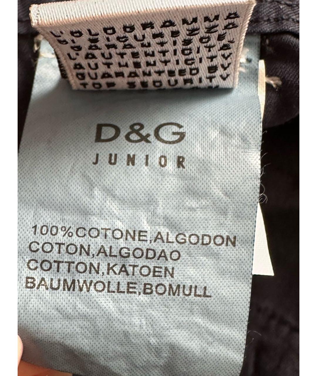 DOLCE & GABBANA KIDS Темно-синие хлопковые детские джинсы, фото 5