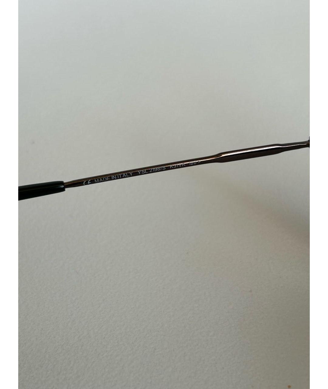 YVES SAINT LAURENT BEAUTY Черные металлические солнцезащитные очки, фото 6